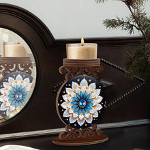 Load image into Gallery viewer, Wooden Diamond Painting Candle Holder Rhinestone Drawing Candlestick Decor
