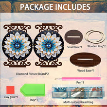 Load image into Gallery viewer, Wooden Diamond Painting Candle Holder Rhinestone Drawing Candlestick Decor
