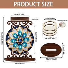 Load image into Gallery viewer, Wooden Diamond Painting Candle Holder Rhinestone Drawing Candlestick Decor
