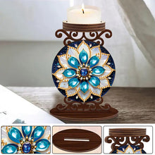 Load image into Gallery viewer, Wooden Diamond Painting Candle Holder Rhinestone Drawing Candlestick Decor
