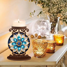 Load image into Gallery viewer, Wooden Diamond Painting Candle Holder Rhinestone Drawing Candlestick Decor
