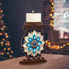 Load image into Gallery viewer, Wooden Diamond Painting Candle Holder Rhinestone Drawing Candlestick Decor
