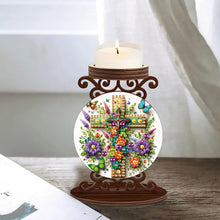 Load image into Gallery viewer, Wooden Diamond Painting Candle Holder Rhinestone Drawing Candlestick Decor

