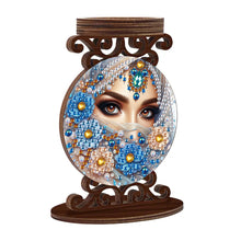 Load image into Gallery viewer, Wooden Diamond Painting Candle Holder Rhinestone Drawing Candlestick Decor

