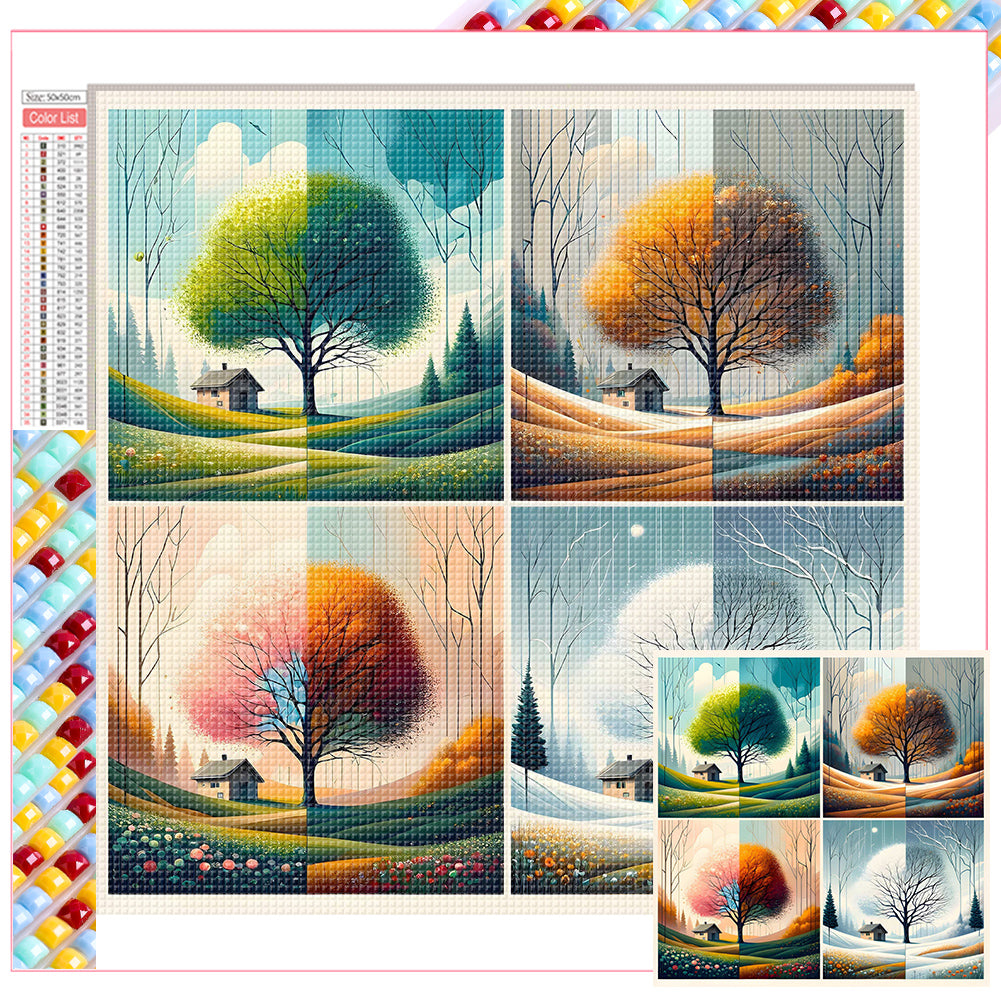 Diamond Painting - Full Square - Four Seasons (50*50CM)