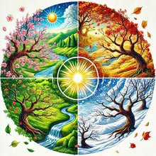 Load image into Gallery viewer, Diamond Painting - Full Square - Four Seasons (50*50CM)
