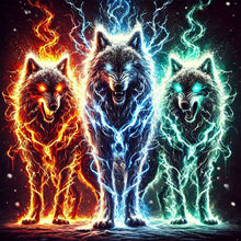 Load image into Gallery viewer, Diamond Painting - Full Square - Flash Wolf (40*40CM)
