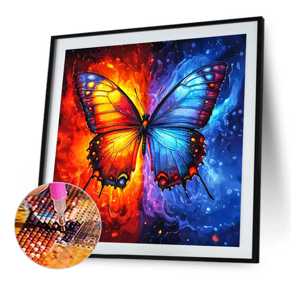 Diamond Painting - Full Square - Ice And Fire Butterfly (40*40CM)