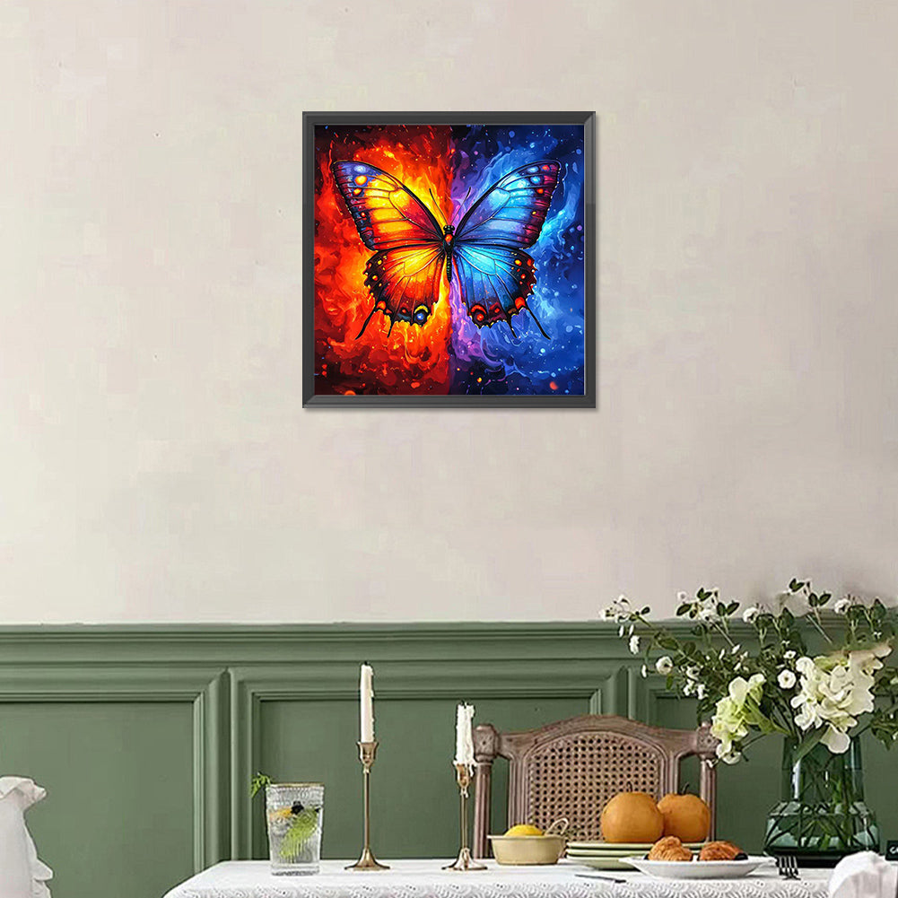 Diamond Painting - Full Square - Ice And Fire Butterfly (40*40CM)
