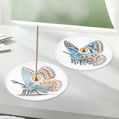 2Pcs Acrylic Special Shaped Beautiful Pattern 5D DIY Diamond Art Incense Holder