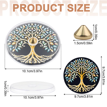 2Pcs Acrylic Special Shaped Beautiful Pattern 5D DIY Diamond Art Incense Holder