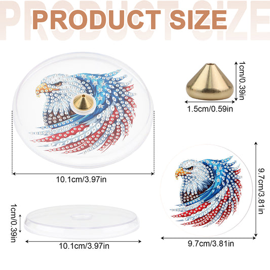 2Pcs Acrylic Special Shaped Beautiful Pattern 5D DIY Diamond Art Incense Holder