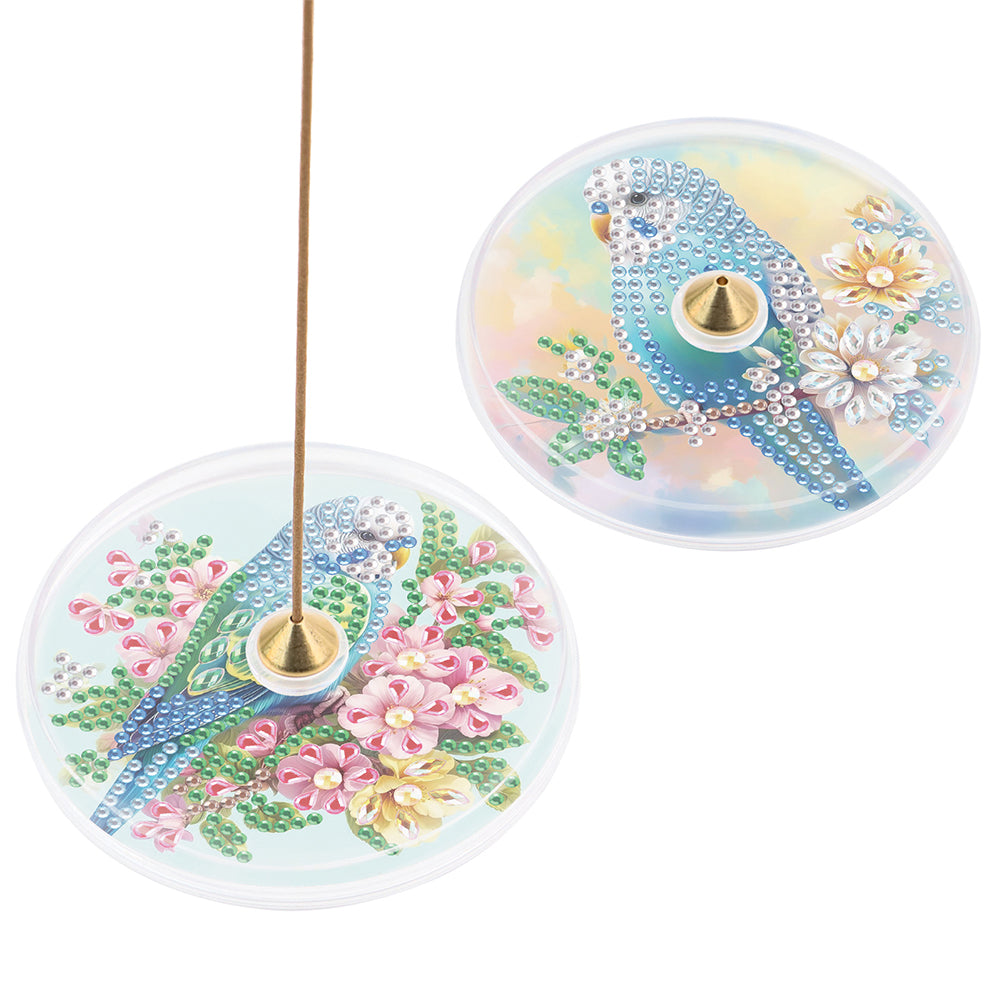 2Pcs Acrylic Special Shaped Beautiful Pattern 5D DIY Diamond Art Incense Holder