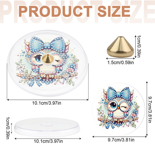 2Pcs Acrylic Special Shaped Beautiful Pattern 5D DIY Diamond Art Incense Holder