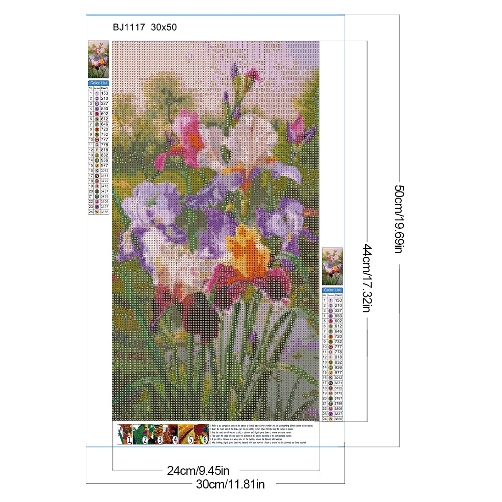 Diamond Painting - Full Round - Iris (30*50CM)