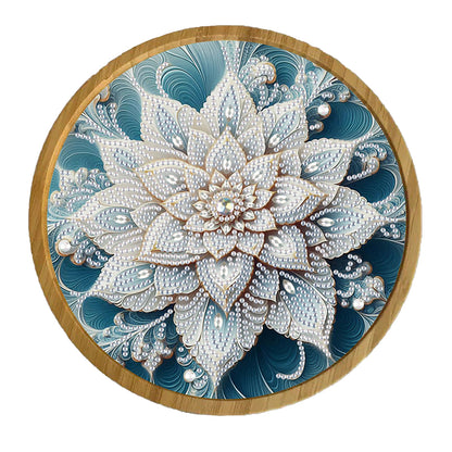 DIY Diamond Painting Kit Round Wooden Tray Diamond Painting Tray for Home Decor
