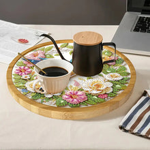 Load image into Gallery viewer, DIY Diamond Painting Kit Round Wooden Tray Diamond Painting Tray for Home Decor
