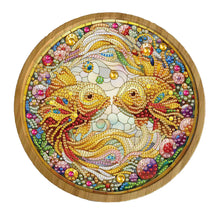 Load image into Gallery viewer, DIY Diamond Painting Kit Round Wooden Tray Diamond Painting Tray for Home Decor
