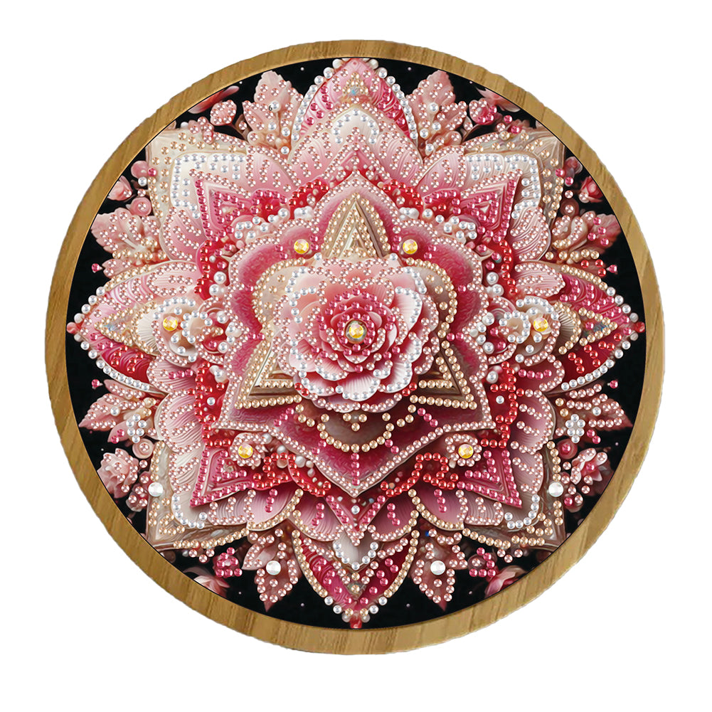 DIY Diamond Painting Kit Round Wooden Tray Diamond Painting Tray for Home Decor