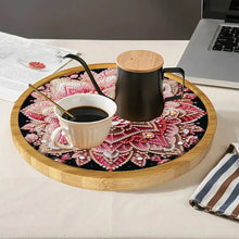 Load image into Gallery viewer, DIY Diamond Painting Kit Round Wooden Tray Diamond Painting Tray for Home Decor
