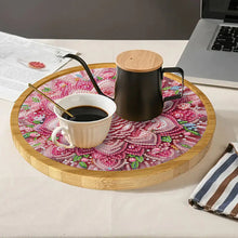 Load image into Gallery viewer, DIY Diamond Painting Kit Round Wooden Tray Diamond Painting Tray for Home Decor
