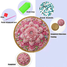 Load image into Gallery viewer, DIY Diamond Painting Kit Round Wooden Tray Diamond Painting Tray for Home Decor

