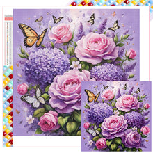 Load image into Gallery viewer, Diamond Painting - Full Square - Purple Rose (40*40CM)
