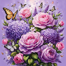 Load image into Gallery viewer, Diamond Painting - Full Square - Purple Rose (40*40CM)
