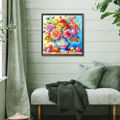 Diamond Painting - Full Square - Colorful Rose (40*40CM)