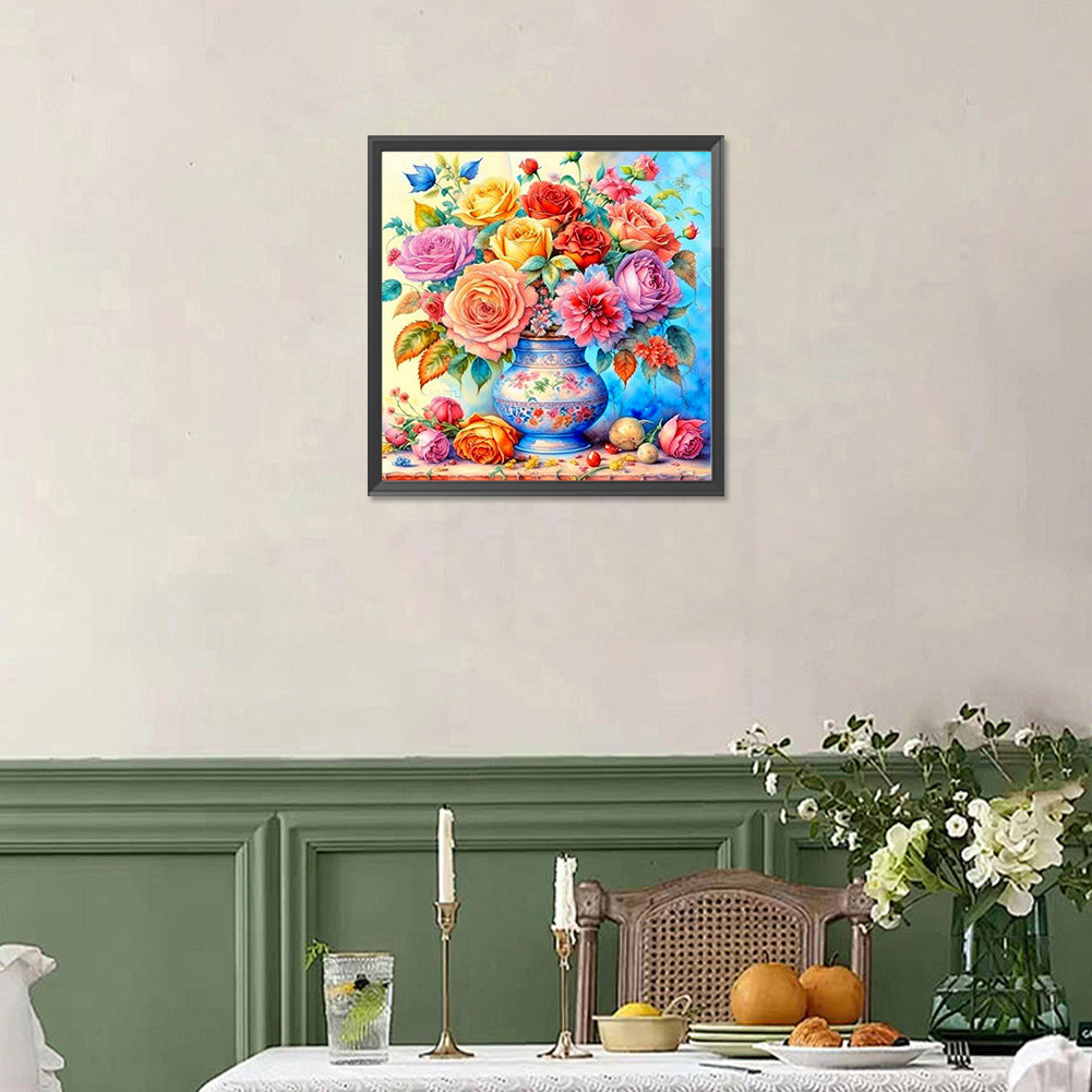 Diamond Painting - Full Square - Colorful Rose (40*40CM)