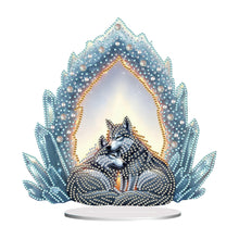 Load image into Gallery viewer, Acrylic Special Shape Cat Desktop Diamond Art Kits Rhinestones Desktop Ornaments
