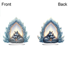 Load image into Gallery viewer, Acrylic Special Shape Cat Desktop Diamond Art Kits Rhinestones Desktop Ornaments
