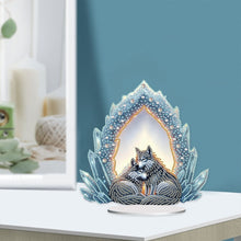 Load image into Gallery viewer, Acrylic Special Shape Cat Desktop Diamond Art Kits Rhinestones Desktop Ornaments
