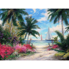 Load image into Gallery viewer, Diamond Painting - Full Square - Coconut Tree At The Beach (40*30CM)
