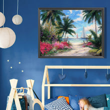 Load image into Gallery viewer, Diamond Painting - Full Square - Coconut Tree At The Beach (40*30CM)
