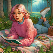 Load image into Gallery viewer, Diamond Painting - Full Square - Girl Camping (40*40CM)
