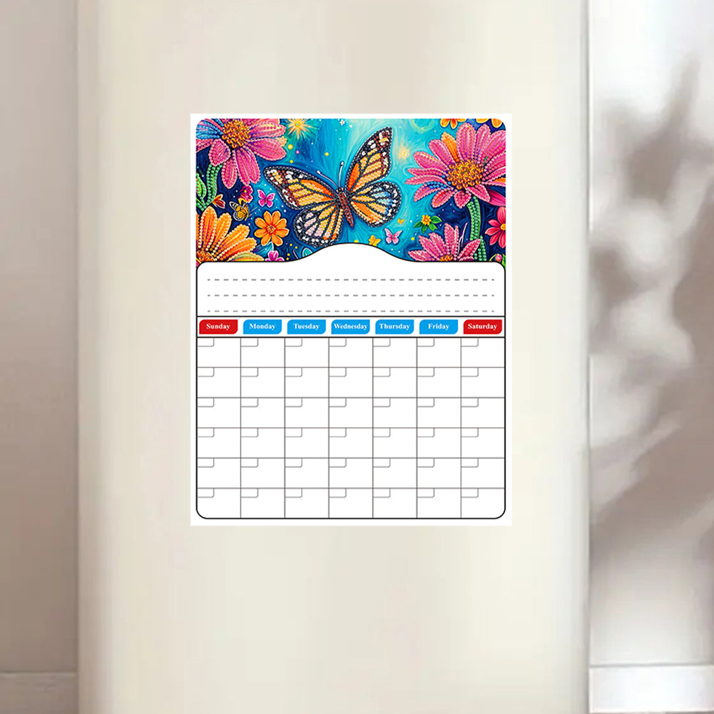 Special Shaped Colorful Pattern 5D DIY Diamond Art Monthly Planner for Beginners