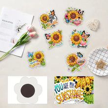 Load image into Gallery viewer, 6Pcs Acrylic Animal Diamond Painting Refrigerator Magnet for Fridge Whiteboards
