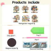 Load image into Gallery viewer, 6Pcs Acrylic Animal Diamond Painting Refrigerator Magnet for Fridge Whiteboards
