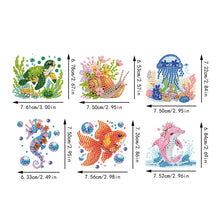 Load image into Gallery viewer, 6Pcs Acrylic Animal Diamond Painting Refrigerator Magnet for Fridge Whiteboards

