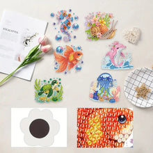 Load image into Gallery viewer, 6Pcs Acrylic Animal Diamond Painting Refrigerator Magnet for Fridge Whiteboards
