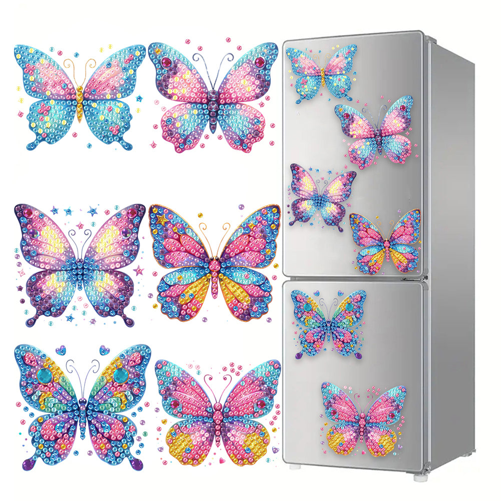 6Pcs Acrylic Animal Diamond Painting Refrigerator Magnet for Fridge Whiteboards