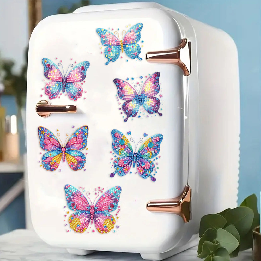 6Pcs Acrylic Animal Diamond Painting Refrigerator Magnet for Fridge Whiteboards