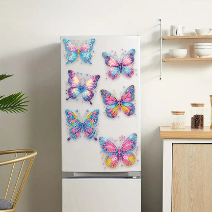 6Pcs Acrylic Animal Diamond Painting Refrigerator Magnet for Fridge Whiteboards