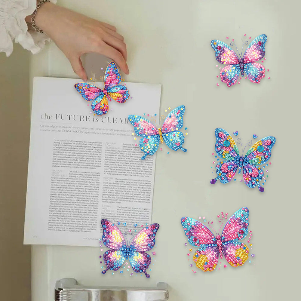 6Pcs Acrylic Animal Diamond Painting Refrigerator Magnet for Fridge Whiteboards