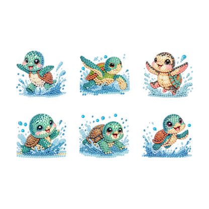 6Pcs Acrylic Animal Diamond Painting Refrigerator Magnet for Fridge Whiteboards
