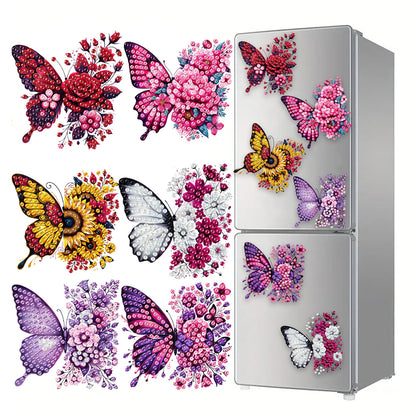 6Pcs Acrylic Animal Diamond Painting Refrigerator Magnet for Fridge Whiteboards