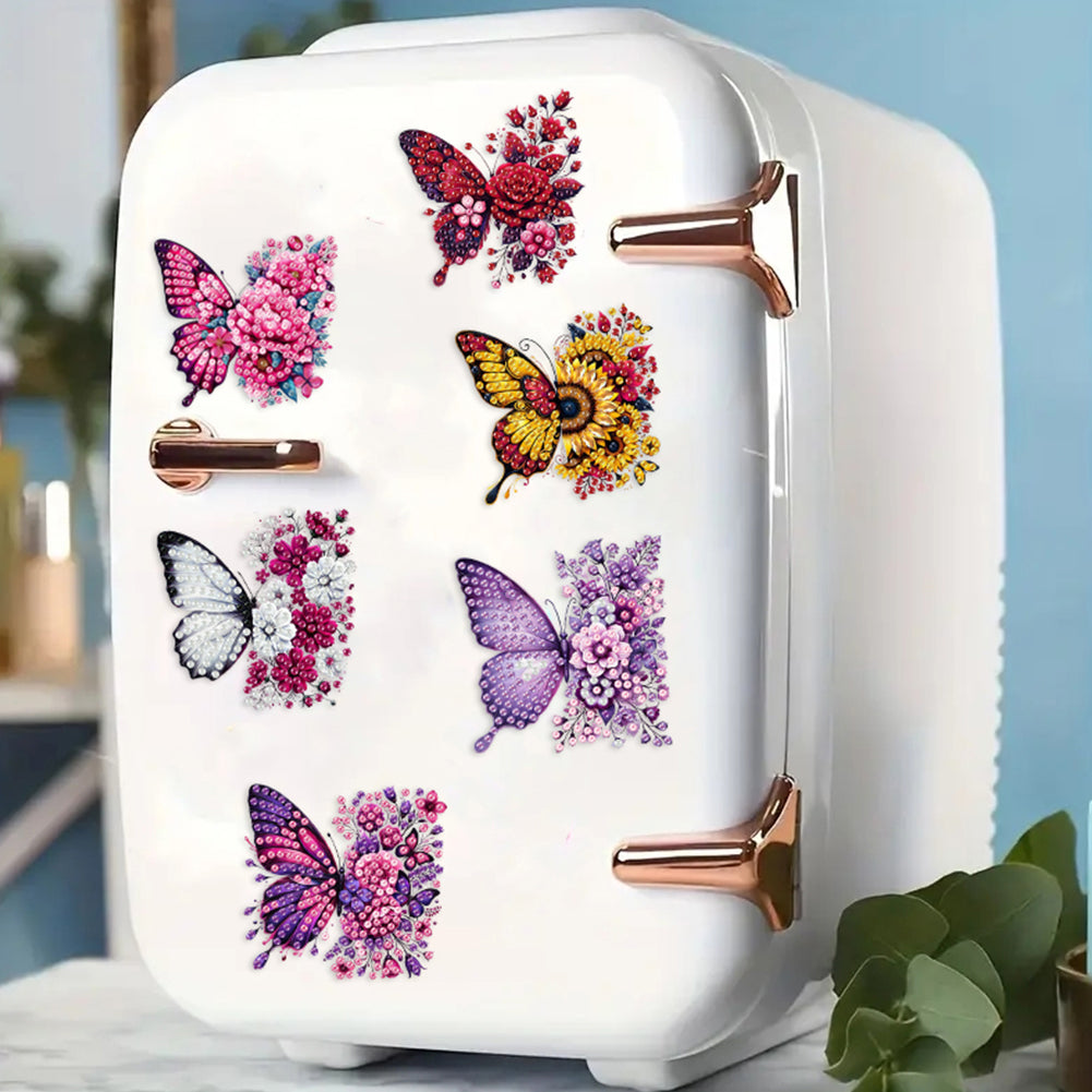 6Pcs Acrylic Animal Diamond Painting Refrigerator Magnet for Fridge Whiteboards