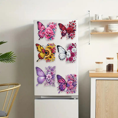 6Pcs Acrylic Animal Diamond Painting Refrigerator Magnet for Fridge Whiteboards