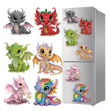 Load image into Gallery viewer, 6Pcs Acrylic Animal Diamond Painting Refrigerator Magnet for Fridge Whiteboards
